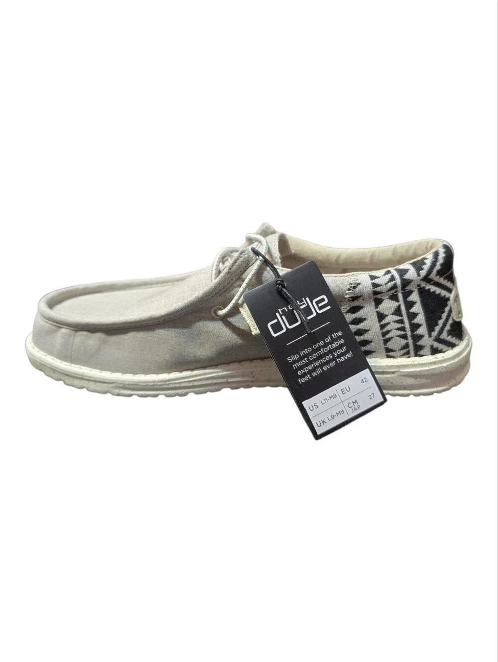 NWT Hey Dude Wally Southwestern Geometric Canvas Loafers Men’s 9 / Women’s 11